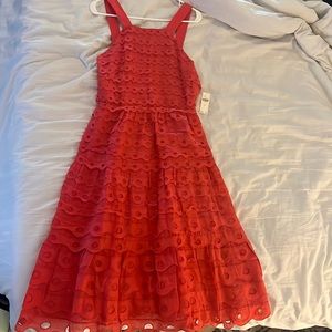 Maeve by anthroplogie dress. Red eyelet